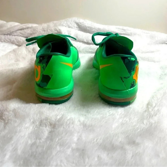 Nike Zoom KD 6 VI Easter 2013 599477-303 Green Camo/Orange Basketball -Size 4.5Y - Picture 4 of 8